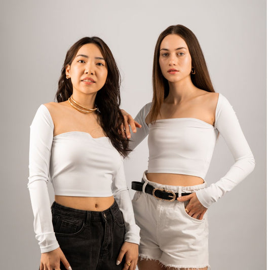 Square Neck Fitted Crop Top